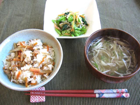 バランスの取れた朝食例●和食