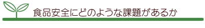 食品安全にどのような課題があるか