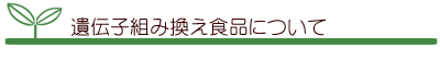 遺伝子組み換え食品について