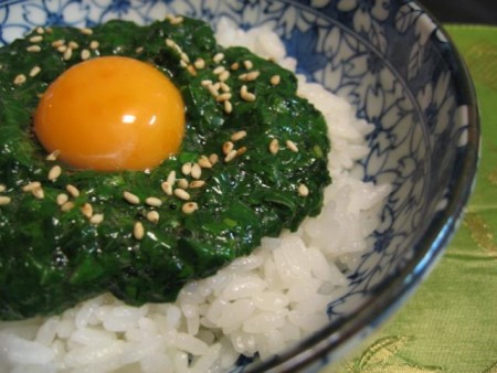 月見モロヘイヤ丼