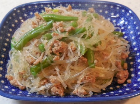 いんげんと春雨の炒め煮