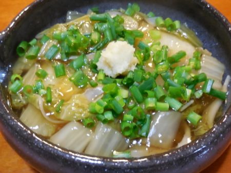 揚げもちの白菜あんかけ