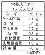 ごま油香るナスの梅和え（栄養成分表示）