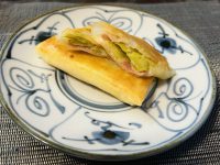 ルバーブのチーズ春巻き